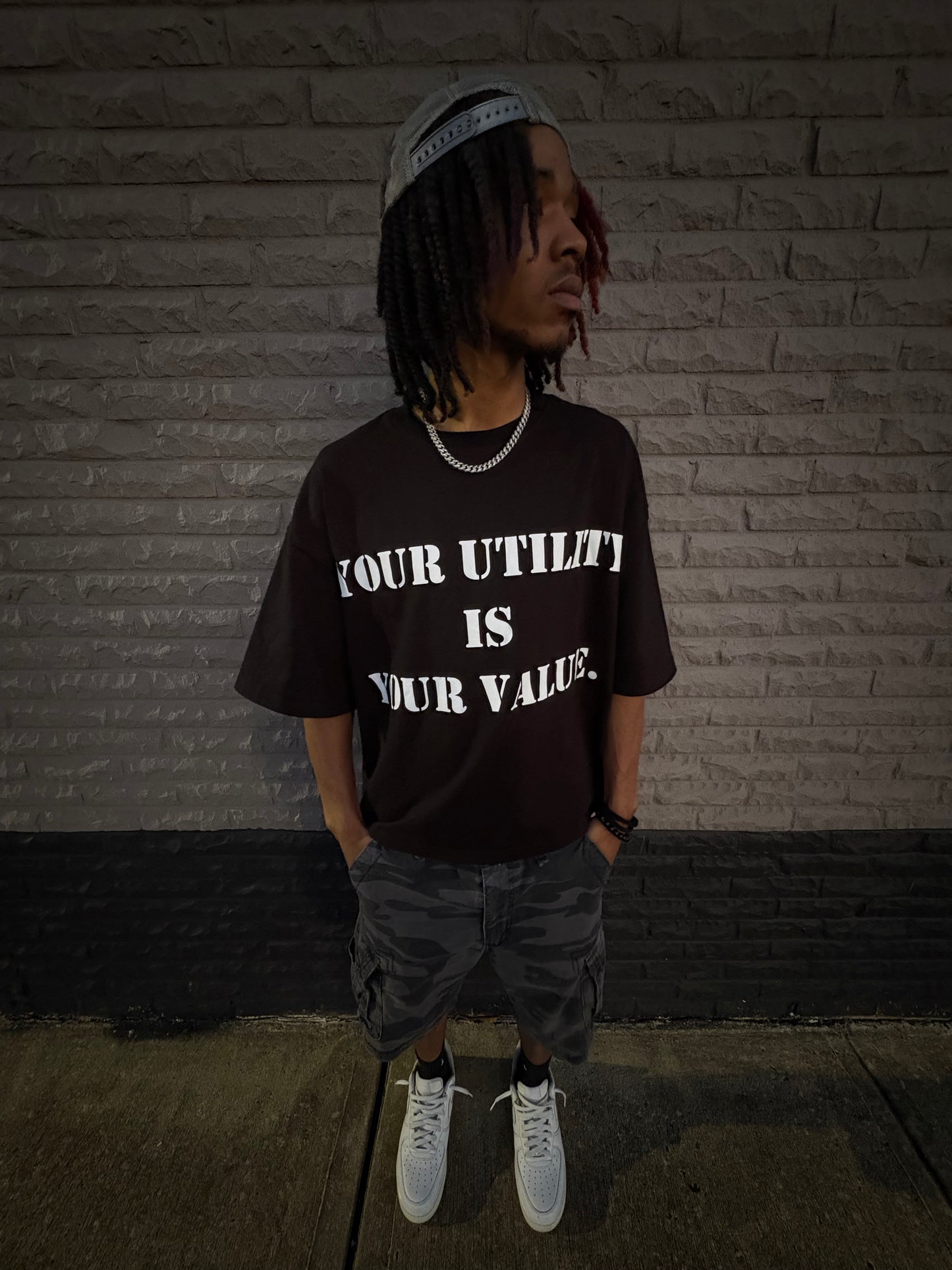 L.S "Utility" Cropped Tee (B)