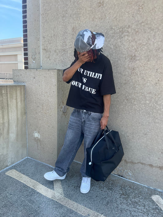 L.S "Utility" Cropped Tee (B)