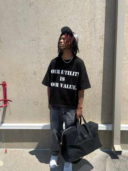 L.S "Utility" Cropped Tee (B)