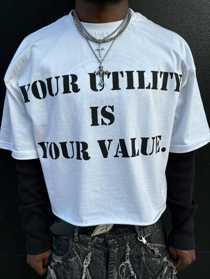 L.S "Utility" Cropped Tee (W)